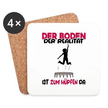 trampolin trampolinspringen jumpgirl - Untersetzer (4er-Set) - Weiß - Vorne