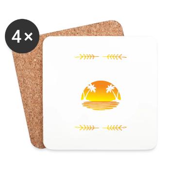 Zrce Mode - Dessous de verre (lot de 4) - blanc - Devant
