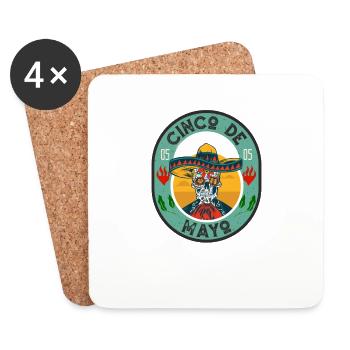 Cinco de Mayo Mexican Holiday Mexico 05-05 - Coasters (set of 4) - white - Front