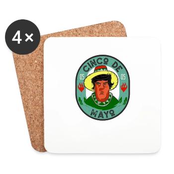 Cinco de Mayo Mexican Holiday Mexico 05-05 - Coasters (set of 4) - white - Front