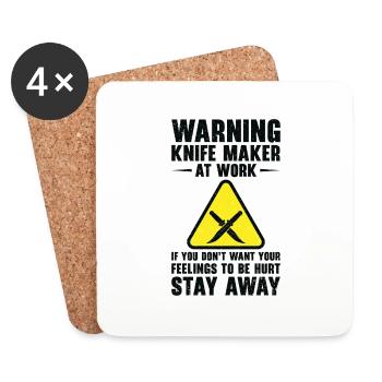 Knifemaking Knife Making Bladesmith Smithing Knife - Coasters (set of 4) - white - Front