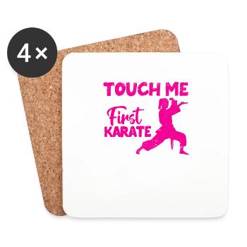 Arts martiaux Touch Me et votre première leçon de karaté - Dessous de verre (lot de 4) - blanc - Devant