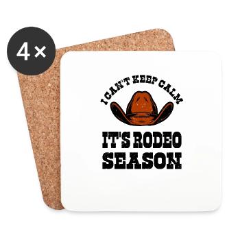 Rodeo Western Cowboy Wild West Retro Horse - Coasters (set of 4) - white - Front