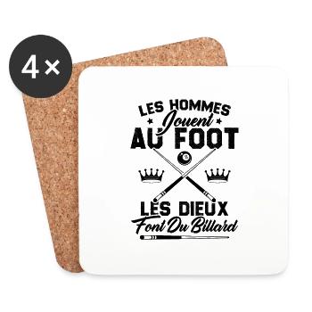 Humour Cadeau Pour Joueur De Billard - Dessous de verre (lot de 4) - blanc - Devant