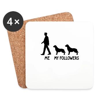 I Mes Followers Golden Retriever Éleveur de chiens - Dessous de verre (lot de 4) - blanc - Devant