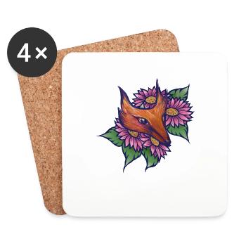 Fox - Coasters (set of 4) - white - Front