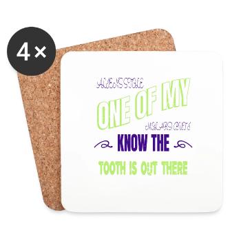 aliens alien abduction funny quote funny birthday - Coasters (set of 4) - white - Front