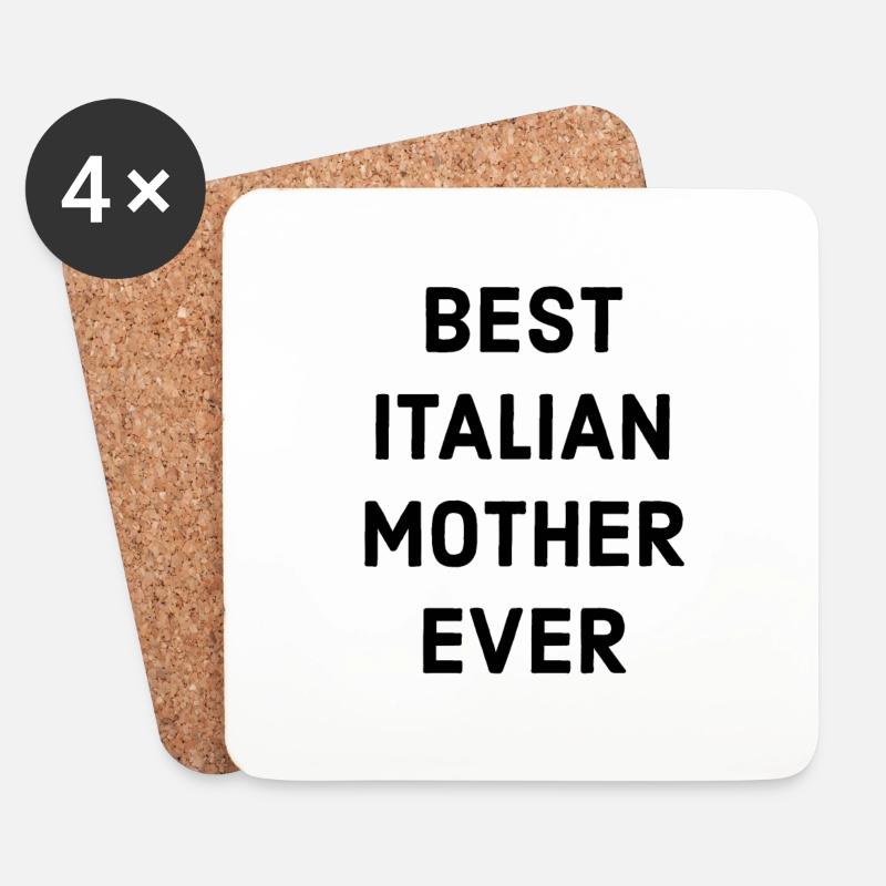 Beste Italienische Mutter - Untersetzer (4er-Set) - Weiß