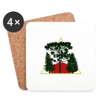 Tree - Coasters (set of 4) - white - Front