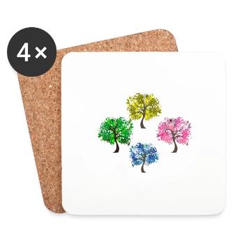 Tree - Coasters (set of 4) - white - Front