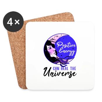 Energy Medicine Positive Energy Healing - Coasters (set of 4) - white - Front