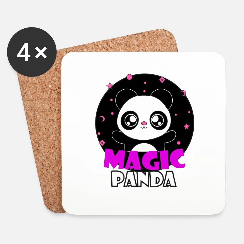 Magic Panda - Coasters (set of 4) - white