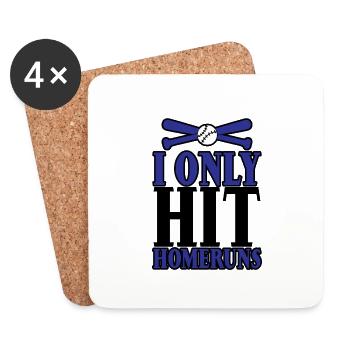 I Only Hit Homeruns 3 - Coasters (set of 4) - white - Front