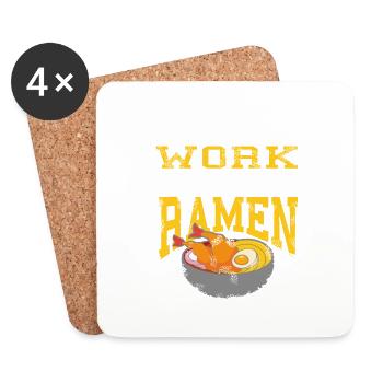 I'm Done With Work Let's Go Eat Ramen Funny Tea - Coasters (set of 4) - white - Front