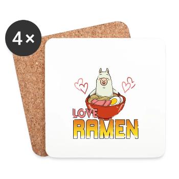 I Just Freaking Love Ramen Funny Designs Tee - Untersetzer (4er-Set) - Weiß - Vorne
