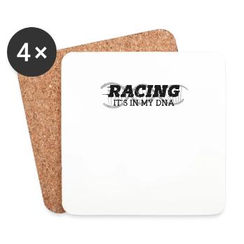La course C’est dans mon ADN - la course - Dessous de verre (lot de 4) - blanc - Devant