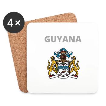 GUYANA LION - Dessous de verre (lot de 4) - blanc - Devant