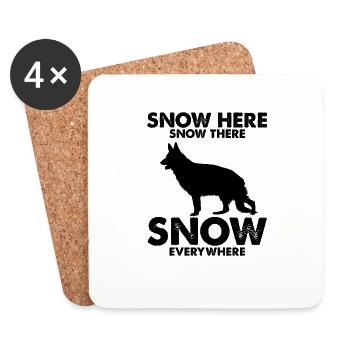 Design German Shepherd Police Design - Coasters (set of 4) - white - Front