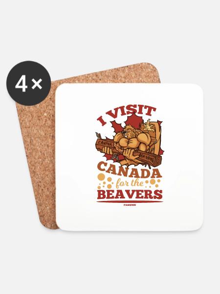 Canada - Coasters (set of 4) - white