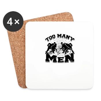 Too Many Men - Athlet - Untersetzer (4er-Set) - Weiß - Vorne