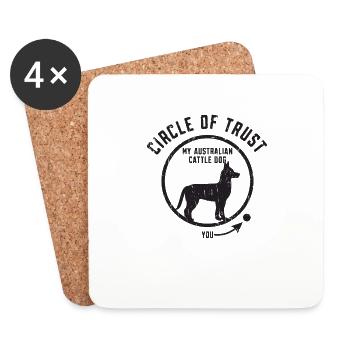 Circle of Trust My Australian Cattle Dog - auggie - Coasters (set of 4) - white - Front