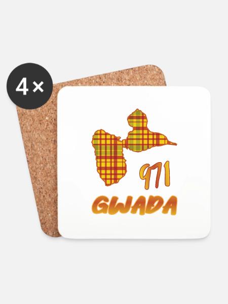 Geschenkidee guadeloupe gwada 971 style madras - Untersetzer (4er-Set) - Weiß