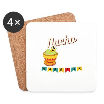Drôle de jeu de mots Survivant de greffe de moelle osseuse Warrior - Dessous de verre (lot de 4) - blanc - Devant