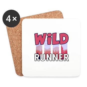 Trail Running Wild Runner Running Trail Montagnes - Dessous de verre (lot de 4) - blanc - Devant
