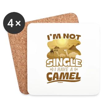 I'm Not Single I Have A Camel - Untersetzer (4er-Set) - Weiß - Vorne