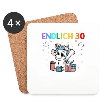 Endlich 30 Meine Eltern Wohnen Immer Noch Bei Mir - Untersetzer (4er-Set) - Weiß - Vorne