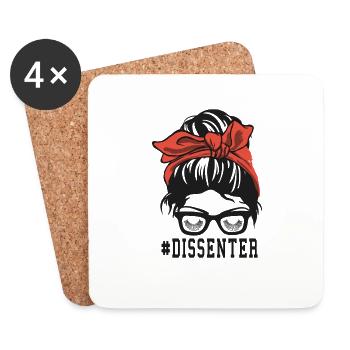 Ruth Bader Ginsberg Notorious (RBG) collar Bandana - Untersetzer (4er-Set) - Weiß - Vorne
