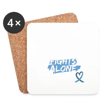 ALS awareness Lou Gehrig’s Disease Warrior - Coasters (set of 4) - white - Front