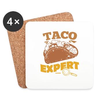 Taco Expert - Untersetzer (4er-Set) - Weiß - Vorne