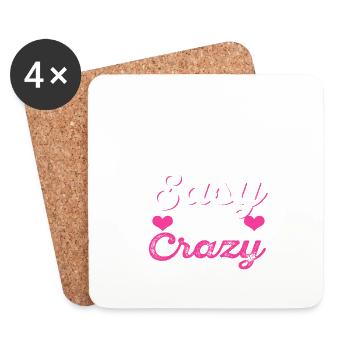 Vintage Don't Want Easy I Want Crazy Hunting - Coasters (set of 4) - white - Front