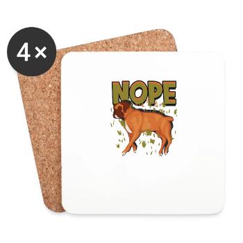 Nope - amoureux des chiens - Dessous de verre (lot de 4) - blanc - Devant