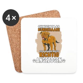 Cool dog owner motif Bordeaux Great Dane - Coasters (set of 4) - white - Front