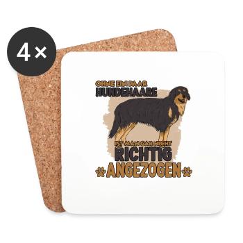 Hundehalter Training Hovawart Hundesport Hovawart - Untersetzer (4er-Set) - Weiß - Vorne