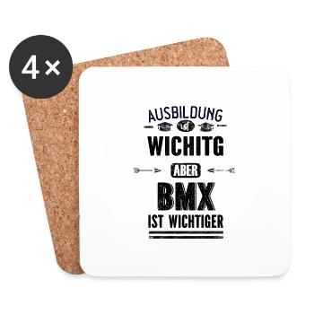Lustiges Geschenk Design BMX Sport Ball - Untersetzer (4er-Set) - Weiß - Vorne