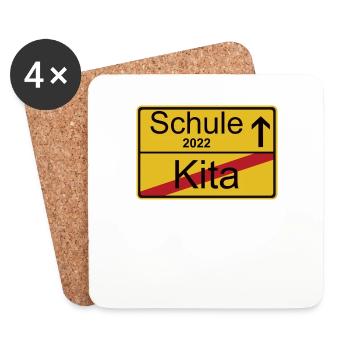 Exit Kita Back to school 2022 - Coasters (set of 4) - white - Front