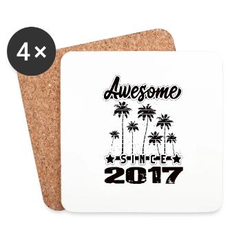 Awesome Since 2017 - Untersetzer (4er-Set) - Weiß - Vorne