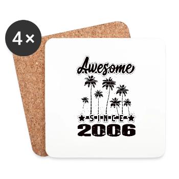 Awesome Since 2006 - Untersetzer (4er-Set) - Weiß - Vorne