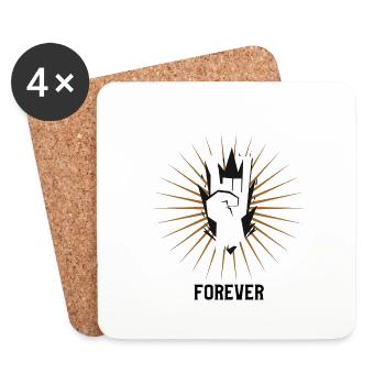Heavy - Metal Forever - Untersetzer (4er-Set) - Weiß - Vorne