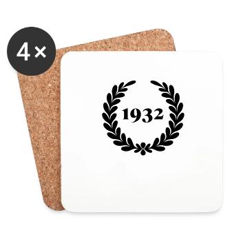 Funny Birthday Since 1932 - Coasters (set of 4) - white - Front