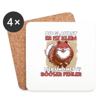 Zwergspitz Hundehalter Hundesport süßes Pomeranian - Untersetzer (4er-Set) - Weiß - Vorne