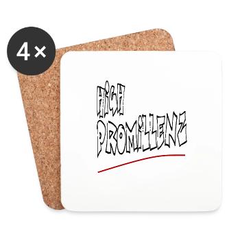 high promillenz einfach schwarz - Untersetzer (4er-Set) - Weiß - Vorne