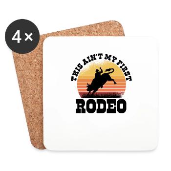 Rodeo Western Cowboy Wilder Westen Retro Pferd - Untersetzer (4er-Set) - Weiß - Vorne