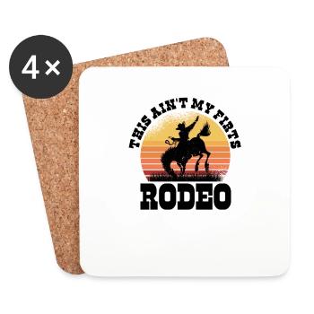 Rodeo Western Cowboy Wilder Westen Retro Pferd - Untersetzer (4er-Set) - Weiß - Vorne