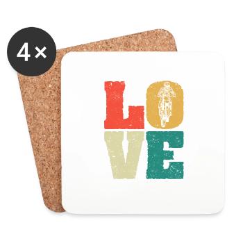 Dirt Bike Dear Biker Riders Motocross Lovers - Coasters (set of 4) - white - Front