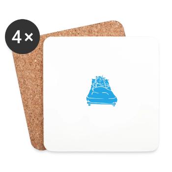 Si vous pouvez lire ceci, laissez-moi dormir! Drôle de thé - Dessous de verre (lot de 4) - blanc - Devant