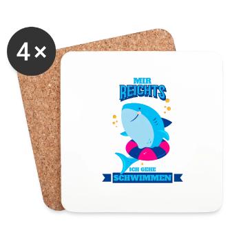 Schwimmen Lernen Mir Reichts Ich Gehe Schwimmen - Untersetzer (4er-Set) - Weiß - Vorne